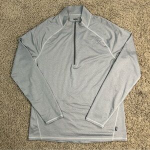 Rei Co.op Men's Sweatshirt Medium Gray 1/4 Zip Tech Shirt Long Sleeve Pullover